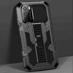 For Xiaomi Poco M3 Vanguard Warrior All Inclusive Double-color Shockproof TPU + PC Protective Case with Holder(Black)