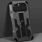 For iPhone 8 Plus / 7 Plus Vanguard Warrior All Inclusive Double-color Shockproof TPU + PC Protective Case with Holder(Black)