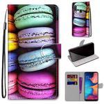 For Samsung Galaxy A20e Coloured Drawing Cross Texture Horizontal Flip PU Leather Case with Holder & Card Slots & Wallet & Lanyard(Colorful Layer Cake)