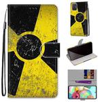 For Samsung Galaxy A71 Coloured Drawing Cross Texture Horizontal Flip PU Leather Case with Holder & Card Slots & Wallet & Lanyard(Yellow and Black Signs)