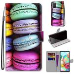 For Samsung Galaxy A71 5G Coloured Drawing Cross Texture Horizontal Flip PU Leather Case with Holder & Card Slots & Wallet & Lanyard(Colorful Layer Cake)