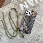 Camouflage Pattern IMD Shockproof TPU Protective Case with Lanyard For iPhone 11 Pro(Hunter Camo)