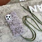 For iPhone 12 mini Camouflage Pattern IMD Shockproof TPU Protective Case with Lanyard (AOR1)