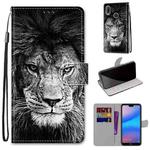 For Huawei P20 Lite / nova 3e Coloured Drawing Cross Texture Horizontal Flip PU Leather Case with Holder & Card Slots & Wallet & Lanyard(B11 Black White Lion Head)