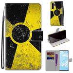 For Huawei P30 Pro Coloured Drawing Cross Texture Horizontal Flip PU Leather Case with Holder & Card Slots & Wallet & Lanyard(Yellow Black Logo)