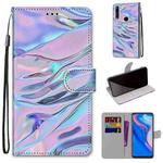 For Huawei P smart Z / Y9 Prime Coloured Drawing Cross Texture Horizontal Flip PU Leather Case with Holder & Card Slots & Wallet & Lanyard(Fluorescent Water Texture)