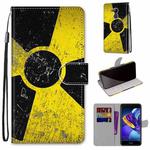 For Huawei Honor V9 Play Coloured Drawing Cross Texture Horizontal Flip PU Leather Case with Holder & Card Slots & Wallet & Lanyard(Yellow Black Logo)