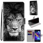 For Huawei Honor V9 Play Coloured Drawing Cross Texture Horizontal Flip PU Leather Case with Holder & Card Slots & Wallet & Lanyard(B11 Black White Lion Head)