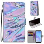 For Huawei Y6 (2018) / Honor 7A Coloured Drawing Cross Texture Horizontal Flip PU Leather Case with Holder & Card Slots & Wallet & Lanyard(Fluorescent Water Texture)