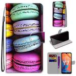 For Huawei Y7 (2019) / Enjoy 9 Coloured Drawing Cross Texture Horizontal Flip PU Leather Case with Holder & Card Slots & Wallet & Lanyard(Colorful  Cakes)