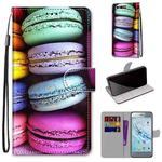 For Huawei Honor 9 Coloured Drawing Cross Texture Horizontal Flip PU Leather Case with Holder & Card Slots & Wallet & Lanyard(Colorful  Cakes)