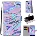 For Huawei Honor 9 Lite Coloured Drawing Cross Texture Horizontal Flip PU Leather Case with Holder & Card Slots & Wallet & Lanyard(Fluorescent Water Texture)