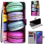 For Huawei Honor 9A Coloured Drawing Cross Texture Horizontal Flip PU Leather Case with Holder & Card Slots & Wallet & Lanyard(Colorful  Cakes)