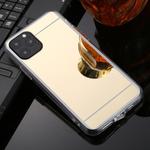 For iPhone 11 Pro TPU + Acrylic Luxury Plating Mirror Phone Case Cover(Gold)