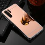 For Huawei P30 Pro TPU + Acrylic Luxury Plating Mirror Phone Case Cover(Rose Gold)