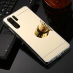 For Huawei P30 Pro TPU + Acrylic Luxury Plating Mirror Phone Case Cover(Gold)