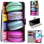 For Xiaomi Redmi 8 Coloured Drawing Cross Texture Horizontal Flip PU Leather Case with Holder & Card Slots & Wallet & Lanyard(Colorful Cakes)