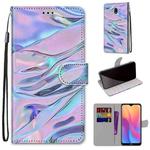 For Xiaomi Redmi 8A Coloured Drawing Cross Texture Horizontal Flip PU Leather Case with Holder & Card Slots & Wallet & Lanyard(Fluorescent Water Texture)