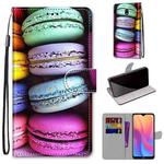 For Xiaomi Redmi 8A Coloured Drawing Cross Texture Horizontal Flip PU Leather Case with Holder & Card Slots & Wallet & Lanyard(Colorful Cakes)