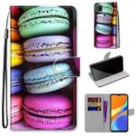 For Xiaomi Redmi 9C Coloured Drawing Cross Texture Horizontal Flip PU Leather Case with Holder & Card Slots & Wallet & Lanyard(Colorful Cakes)