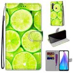 For Xiaomi Redmi Note 8T Coloured Drawing Cross Texture Horizontal Flip PU Leather Case with Holder & Card Slots & Wallet & Lanyard(Green Lemon)