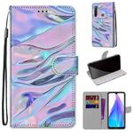 For Xiaomi Redmi Note 8T Coloured Drawing Cross Texture Horizontal Flip PU Leather Case with Holder & Card Slots & Wallet & Lanyard(Fluorescent Water Texture)