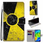 For Xiaomi Redmi Note 9 / 10X 4G Coloured Drawing Cross Texture Horizontal Flip PU Leather Case with Holder & Card Slots & Wallet & Lanyard(Yellow Black Logo)