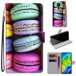 For Xiaomi Redmi Note 9 / 10X 4G Coloured Drawing Cross Texture Horizontal Flip PU Leather Case with Holder & Card Slots & Wallet & Lanyard(Colorful Cakes)