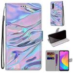 For Xiaomi Mi CC9e / A3 Coloured Drawing Cross Texture Horizontal Flip PU Leather Case with Holder & Card Slots & Wallet & Lanyard(Fluorescent Water Texture)
