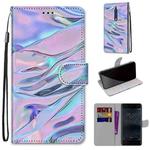 For Nokia 5 Coloured Drawing Cross Texture Horizontal Flip PU Leather Case with Holder & Card Slots & Wallet & Lanyard(Fluorescent Water Texture)