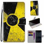For Nokia 5 Coloured Drawing Cross Texture Horizontal Flip PU Leather Case with Holder & Card Slots & Wallet & Lanyard(Yellow Black Logo)