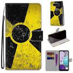 For LG Aristo 5 / K31 Coloured Drawing Cross Texture Horizontal Flip PU Leather Case with Holder & Card Slots & Wallet & Lanyard(Yellow Black Logo)