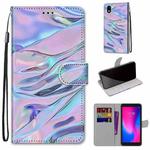 For ZTE Blade A3 2020 Coloured Drawing Cross Texture Horizontal Flip PU Leather Case with Holder & Card Slots & Wallet & Lanyard(Fluorescent Water Texture)