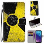 For ZTE Blade A5 2020 Coloured Drawing Cross Texture Horizontal Flip PU Leather Case with Holder & Card Slots & Wallet & Lanyard(Yellow Black Logo)