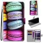 For ZTE Blade A6 / A6 Lite Coloured Drawing Cross Texture Horizontal Flip PU Leather Case with Holder & Card Slots & Wallet & Lanyard(Colorful Cakes)