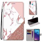 For ZTE Blade A7 2020 Coloured Drawing Cross Texture Horizontal Flip PU Leather Case with Holder & Card Slots & Wallet & Lanyard(Powder Stone Texture)