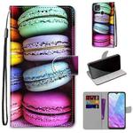 For ZTE Blade V2020 Smart Coloured Drawing Cross Texture Horizontal Flip PU Leather Case with Holder & Card Slots & Wallet & Lanyard(Colorful Cakes)