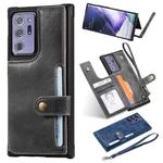 Shockproof Horizontal Flip Protective Case with Holder & Card Slots & Wallet & Photo Frame & Short Lanyard For Samsung Galaxy Note20 Ultra(Grey)