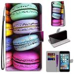 Coloured Drawing Cross Texture Horizontal Flip PU Leather Case with Holder & Card Slots & Wallet & Lanyard For iPhone 6 / 6s(Colorful Cakes)