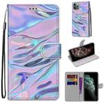 For iPhone 11 Pro Max Coloured Drawing Cross Texture Horizontal Flip PU Leather Case with Holder & Card Slots & Wallet & Lanyard (Fluorescent Water Texture)