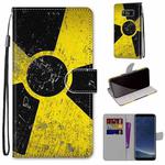 For Samsung Galaxy S8 Coloured Drawing Cross Texture Horizontal Flip PU Leather Case with Holder & Card Slots & Wallet & Lanyard(Yellow and Black Signs)