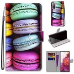 For Samsung Galaxy S20 FE 5G Coloured Drawing Cross Texture Horizontal Flip PU Leather Case with Holder & Card Slots & Wallet & Lanyard(Colorful Layer Cake)