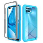 For OPPO A93 Starry Sky Solid Color Series Shockproof PC + TPU Protective Case(Baby Blue)