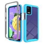 For LG K52 / K62 / Q52 Starry Sky Solid Color Series Shockproof PC + TPU Protective Case(Baby Blue)