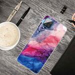 For Samsung Galaxy A12 Marble Shockproof  TPU Protective Case(Abstract Red)