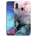 For Samsung Galaxy A20e Marble Shockproof  TPU Protective Case(Abstract Light Pink)