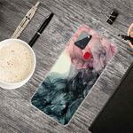 For Samsung Galaxy A21s Marble Shockproof  TPU Protective Case(Abstract Black)