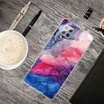 For Samsung Galaxy A42 5G Marble Shockproof  TPU Protective Case(Abstract Red)