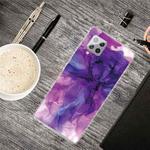 For Samsung Galaxy A42 5G Marble Shockproof  TPU Protective Case(Abstract Purple)