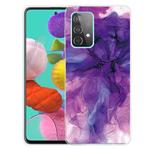 For Samsung Galaxy A72 5G / 4G Marble Shockproof  TPU Protective Case(Abstract Purple)